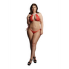 Rotes verführerisches Dessous Set mit weißem Plüsch von Le Désir by Shots – Ansicht 8