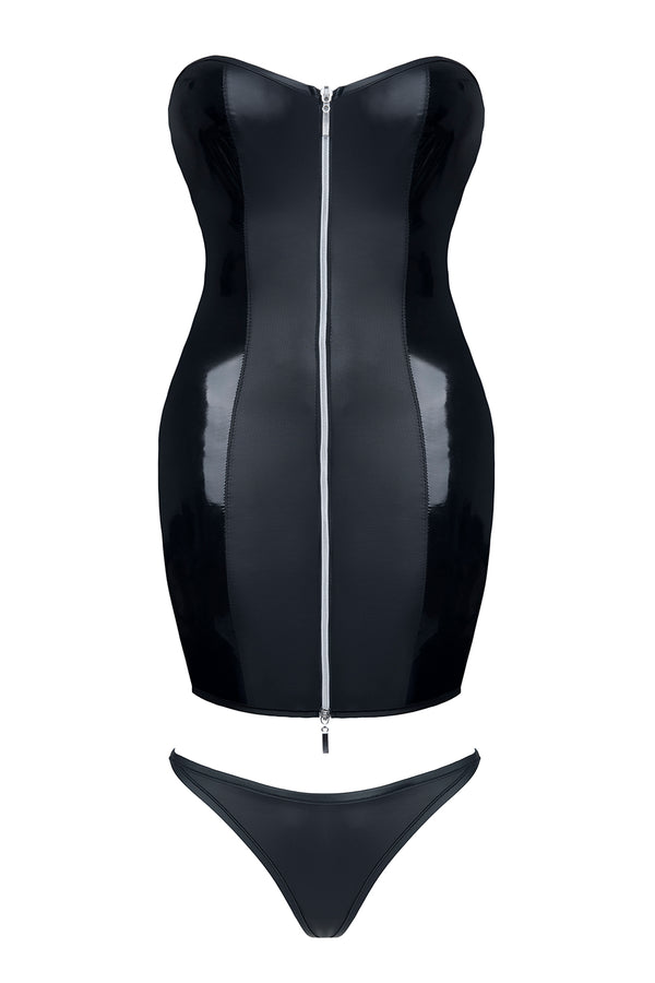 Verführerisches Spitzen-Negligee Greta mit String-Tanga | Demoniq