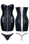Verführerisches Spitzen-Negligee Greta mit String-Tanga | Demoniq