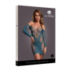 Blaues verführerisches Netz Minikleid mit betontem Ausschnitt von Le Désir by Shots – Ansicht 2