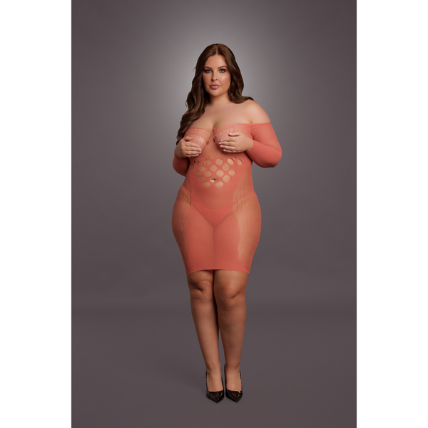 Rotes atemberaubendes langärmliges Minikleid mit aufregenden Cut Outs | Le Désir by Shots