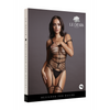 Schwarzer aufregender Bodystocking mit Strapsen im schicken Shredding Stil von Le Désir by Shots – Ansicht 2