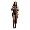 Schwarzer aufreizender Bodystocking aus Spitze mit offenem Schritt von Le Désir by Shots – Ansicht 8