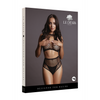 Schwarzes verführerisches Netzset mit bauchfreiem Top und Taillenslip von Le Désir by Shots – Ansicht 9