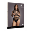 Schwarzes verführerisches Netzset mit bauchfreiem Top und Taillenslip von Le Désir by Shots – Ansicht 2