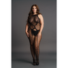 Schwarzer aufregender Neckholder Bodystocking mit wildem Leopardenmuster von Le Désir by Shots – Ansicht 12