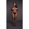 Schwarzer eleganter langärmeliger Bodystocking in feiner Netzoptik von Le Désir by Shots – Ansicht 14