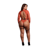 Roter verführerischer Bodysuit mit goldenen Glitzerdetails | Le Désir by Shots