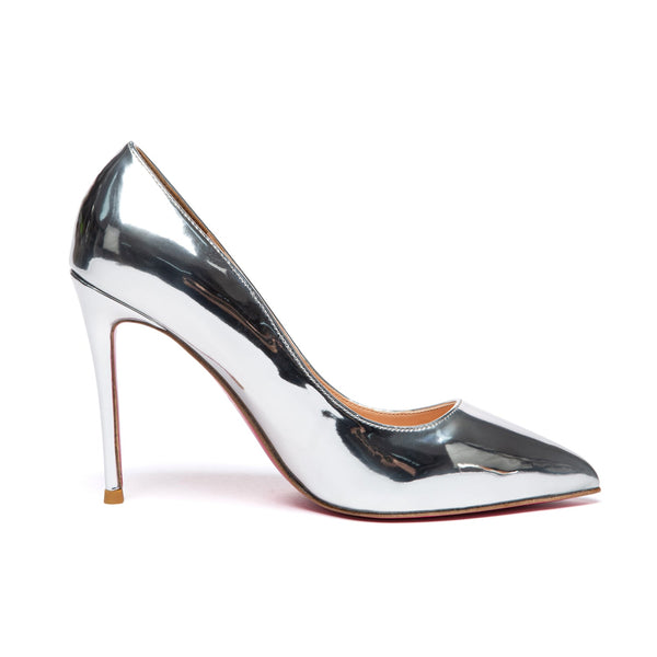 TAYA 100 Pumps in Liquid Silver von Giaro