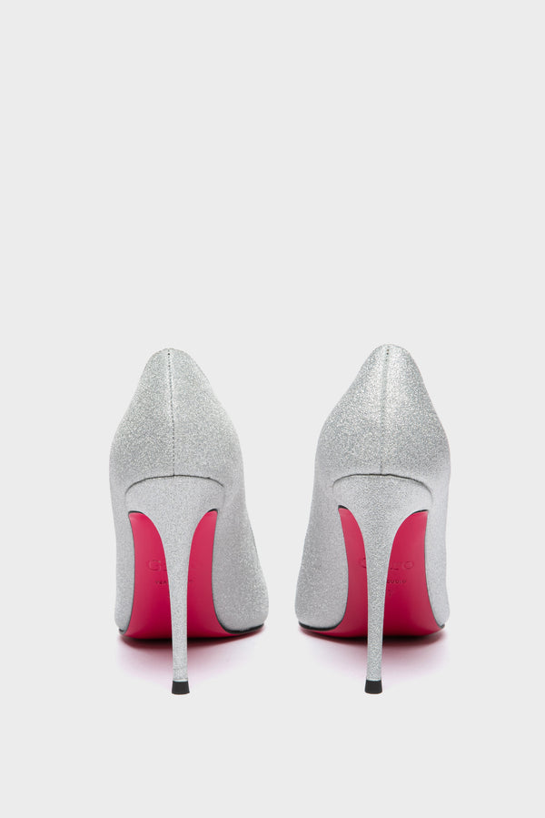 TAYA 100 Pumps in Silber Glitzer von Giaro – Ansicht 7