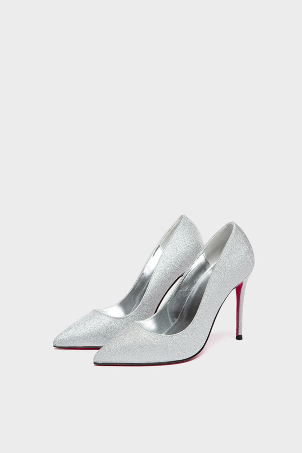 TAYA 100 Pumps in Silber Glitzer von Giaro – Ansicht 10