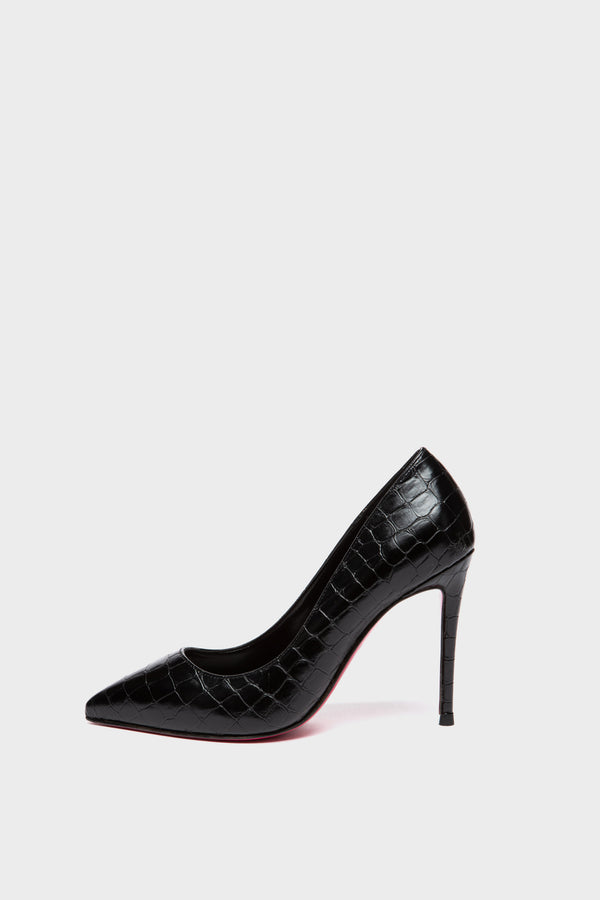 TAYA 100 Pumps in Schwarz Kroko von Giaro – Ansicht 5