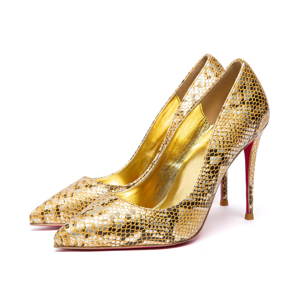 TAYA 100 Pumps in Python Gold von Giaro – Ansicht 2