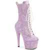 ADORE-1040IG Plateau Stiefeletten Lila/Glitzer | Pleaser