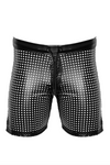 Perforierte Herren-Shorts mit Kunstleder-Akzenten und Reißverschluss | Noir Handmade Men