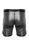 Perforierte Herren-Shorts mit Kunstleder-Akzenten und Reißverschluss | Noir Handmade Men