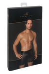 Perforierte Herren-Shorts mit Kunstleder-Akzenten und Reißverschluss | Noir Handmade Men