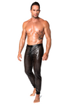 Perforierte Wetlook Herren-Hose mit Elasthan-Anteil und Polymerbeschichtung | Noir Handmade Men