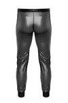 Perforierte Wetlook Herren-Hose mit Elasthan-Anteil und Polymerbeschichtung | Noir Handmade Men