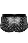 Perforierte Kunstleder-Shorts mit elegantem Strukturdesign | Noir Handmade Men