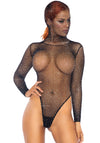 Body und Gesichtsschleier mit Strasssteinen schwarz | Leg Avenue