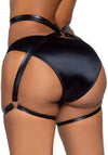 Sexy BDSM Strumpfhalter Set im Wet-Look schwarz | Leg Avenue