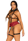 Verspielter Lederharness und Rock | Leg Avenue