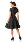 Kleid Premium Retro Swing-Kleid mit Umlegekragen & angeschnittenen Ärmeln schwarz_74106.jpg