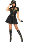Sexy Pilotin Kostüm schwarz gold | Leg Avenue SALE