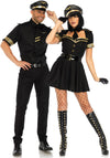 Kostüm - Sexy Pilotin schwarz gold | Leg Avenue