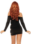 Minikleid mit Schulter Ausschnitt schwarz | Leg Avenue