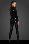 Langer PVC Overall mit Knopfleiste F247 - Schwarz | Noir Handmade_115162.jpg