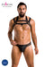 Harness Set mit Netzeinsätzen, Metallring und Gummibändern | Passion Menswear