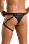 Männer String mit abnehmbarem Beinharness aus Kunstleder | Passion Menswear