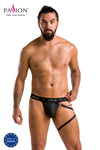 Männer String mit abnehmbarem Beinharness aus Kunstleder | Passion Menswear