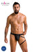 Männer String mit abnehmbarem Beinharness aus Kunstleder | Passion Menswear