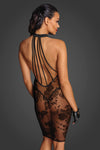 Midi Tüll Kleid mit Samtbändern auf der Rückseite F240 - Schwarz | Noir Handmade_115141.jpg