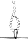 Straps-Body mit Halsband, 2-Wege-Reißverschluss und Kette | Noir Handmade