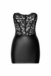 Powerwetlook Corsagen-Kleid mit Spitzendetails und Schnürung | Noir Handmade