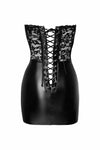 Powerwetlook Corsagen-Kleid mit Spitzendetails und Schnürung | Noir Handmade