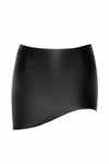 Asymetrischer Wetlook Minirock mit Stretch-Effekt | Noir Handmade