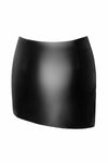 Asymetrischer Wetlook Minirock mit Stretch-Effekt | Noir Handmade