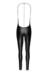 Wetlook Jumpsuit mit Rückenkettendetail und 2-Wege-Reißverschluss | Noir Handmade