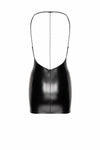 Wetlook Minikleid mit abnehmbarer Kette und Hakenverschluss | Noir Handmade