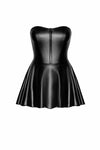 Wetlook Minikleid mit Reißverschluss und Neckholder | Noir Handmade