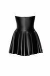 Wetlook Minikleid mit Reißverschluss und Neckholder | Noir Handmade