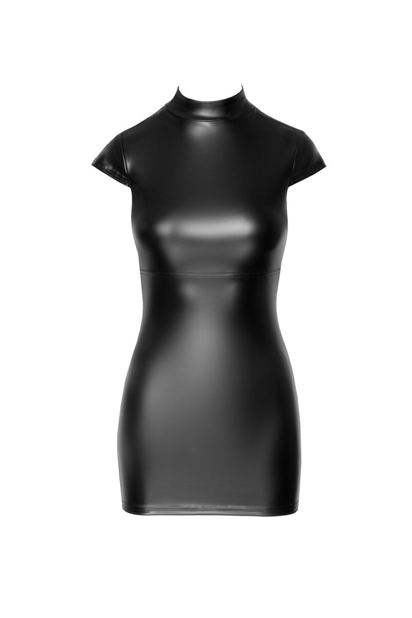 Wetlook Minikleid mit Schnürung und Hakenverschluss | Noir Handmade