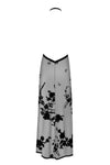 Langes transparentes Netzkleid mit Samtkragen und Beinschlitz | Noir Handmade