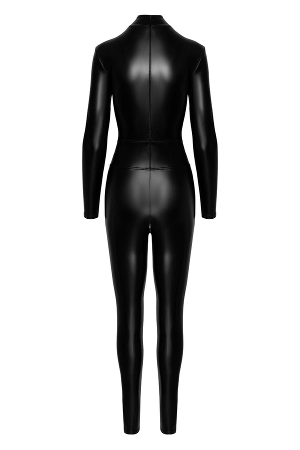 Powerwetlook Catsuit mit rückseitigem Reißverschluss | Noir Handmade