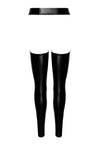 Elegante Chaps mit Knopfverschluss und glänzender Oberfläche | Noir Handmade